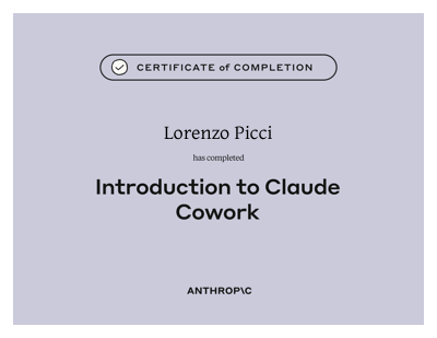 Introduction to Claude & Cowork certificate preview