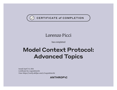 MCPs Advanced Topics certificate preview